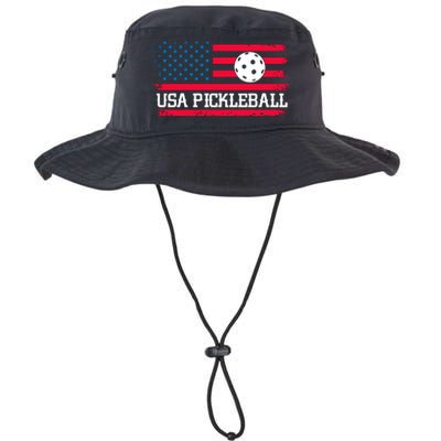 USA Pickleball Vector USA Flag Pickle Gift For Player Team Sport Legacy Cool Fit Booney Bucket Hat