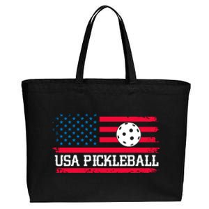 USA Pickleball Vector USA Flag Pickle Gift For Player Team Sport Cotton Canvas Jumbo Tote