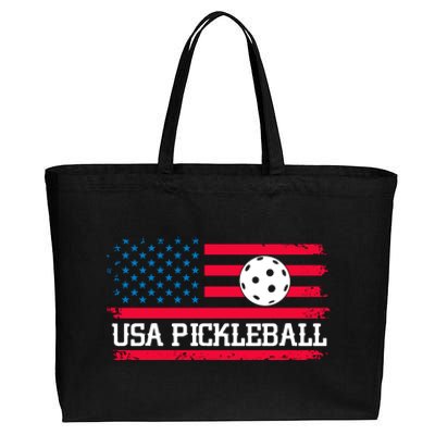 USA Pickleball Vector USA Flag Pickle Gift For Player Team Sport Cotton Canvas Jumbo Tote