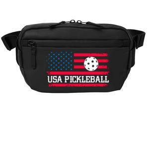 USA Pickleball Vector USA Flag Pickle Gift For Player Team Sport Crossbody Pack