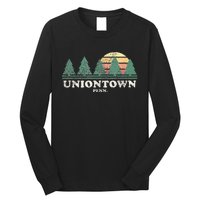 Uniontown Pa Vintage Throwback Retro 70s Design Long Sleeve Shirt