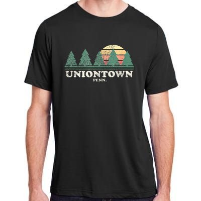 Uniontown Pa Vintage Throwback Retro 70s Design Adult ChromaSoft Performance T-Shirt