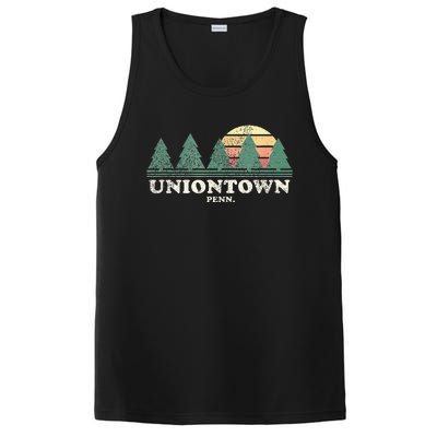 Uniontown Pa Vintage Throwback Retro 70s Design PosiCharge Competitor Tank