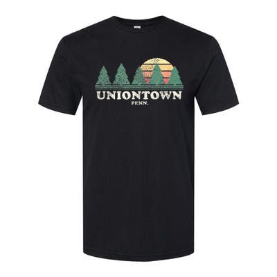 Uniontown Pa Vintage Throwback Retro 70s Design Softstyle CVC T-Shirt