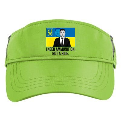 Ukraine President Volodymyr Zelensky I Need Ammunition Not A Ride Adult Drive Performance Visor