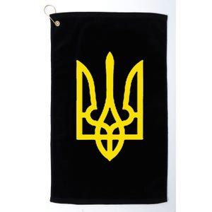 Ukrainian President Volodymyr Zelensky Ukraine Emblem Platinum Collection Golf Towel