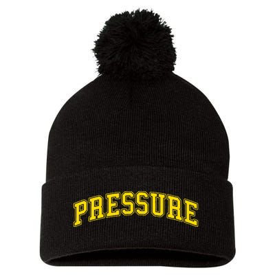 Universitygold Pressure Varsitygold Color Pom Pom 12in Knit Beanie