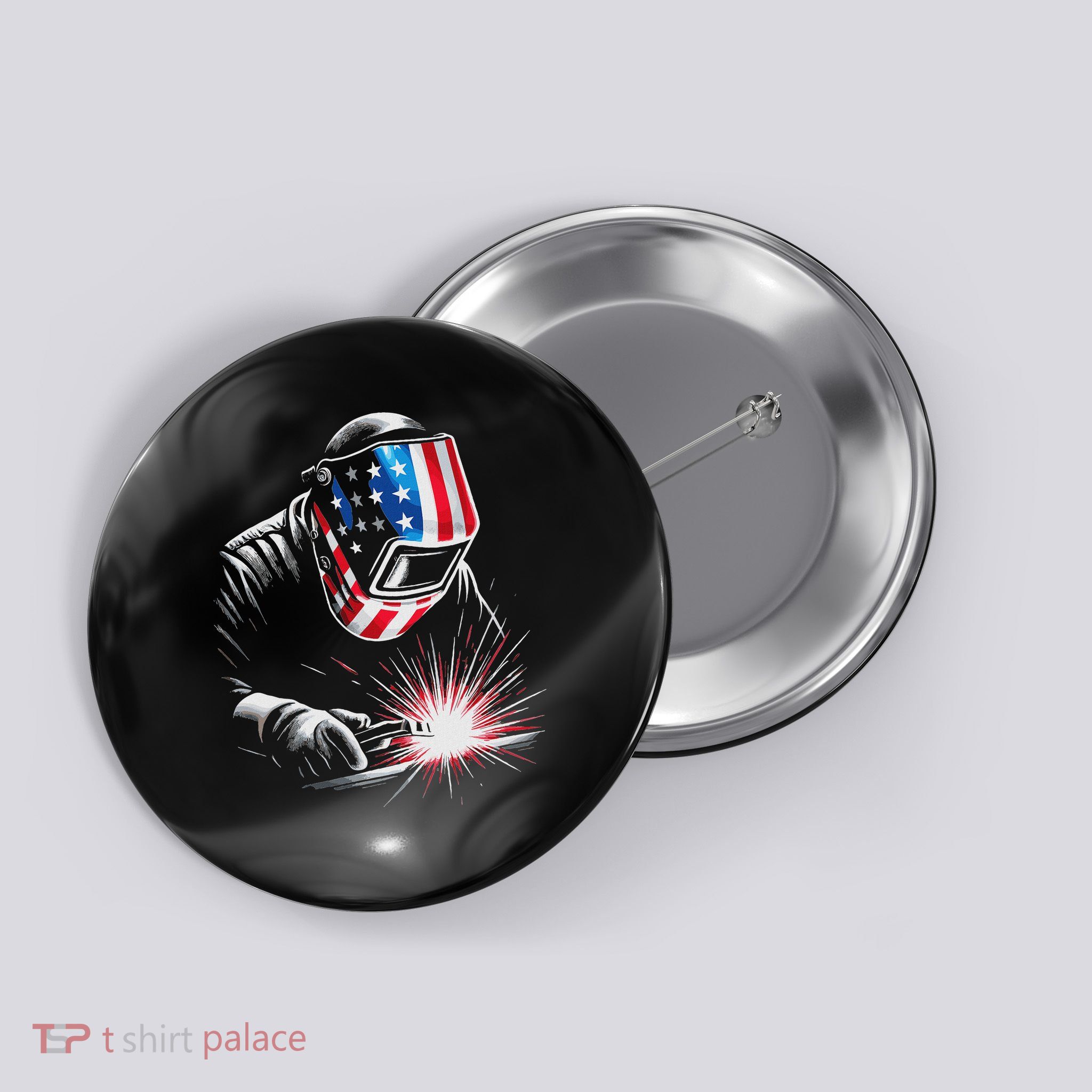 Usa Patriotic Welder Button