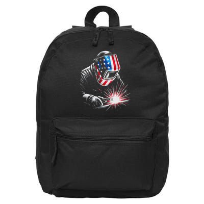 Usa Patriotic Welder 16 in Basic Backpack