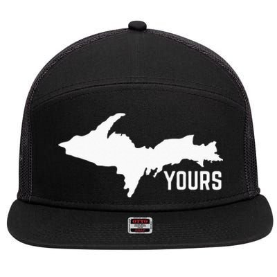 U P Yours Upper Peninsula 7 Panel Mesh Trucker Snapback Hat