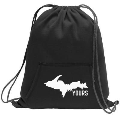 U P Yours Upper Peninsula Sweatshirt Cinch Pack Bag