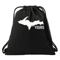 U P Yours Upper Peninsula Drawstring Bag