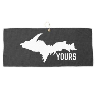 U P Yours Upper Peninsula Large Microfiber Waffle Golf Towel