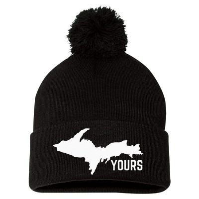 U P Yours Upper Peninsula Pom Pom 12in Knit Beanie