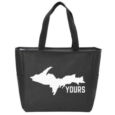 U P Yours Upper Peninsula Zip Tote Bag