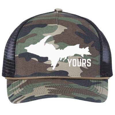 U P Yours Upper Peninsula Retro Rope Trucker Hat Cap