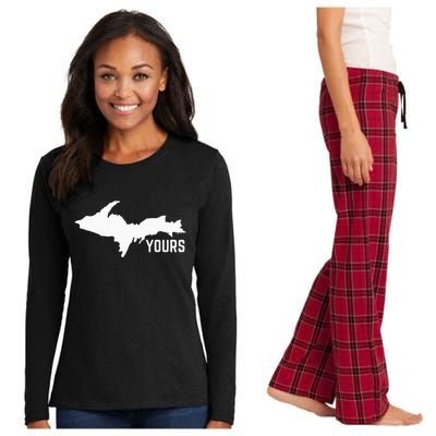 U P Yours Upper Peninsula Women's Long Sleeve Flannel Pajama Set 