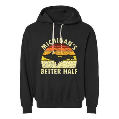Upper Peninsula Yooper Upper Michigan Garment-Dyed Fleece Hoodie