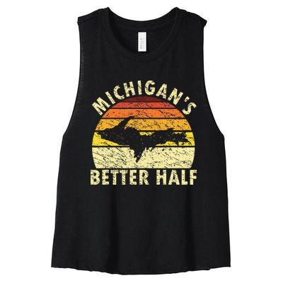 Upper Peninsula Yooper Upper Michigan Women's Racerback Cropped Tank