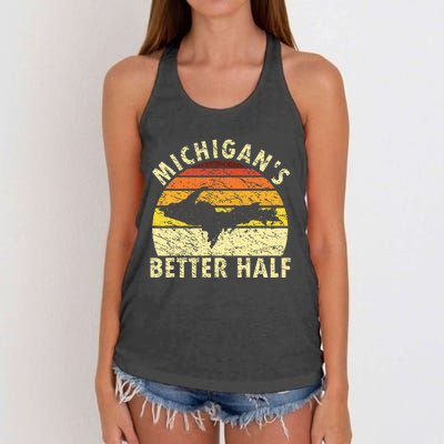 Upper Peninsula Yooper Upper Michigan Women's Knotted Racerback Tank