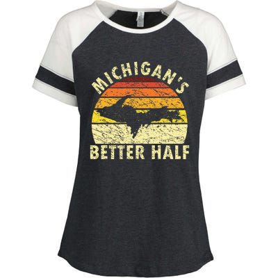 Upper Peninsula Yooper Upper Michigan Enza Ladies Jersey Colorblock Tee