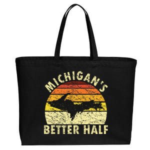 Upper Peninsula Yooper Upper Michigan Cotton Canvas Jumbo Tote