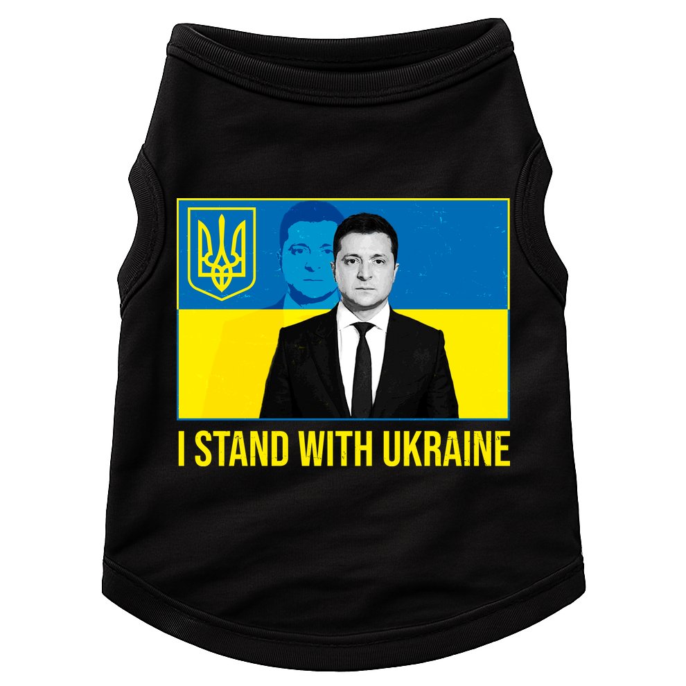 Ukrainian President Zelensky I Stand With Ukraine Doggie Tank