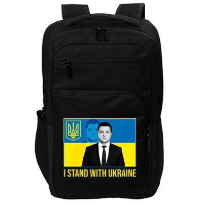 Ukrainian President Zelensky I Stand With Ukraine Impact Tech Backpack