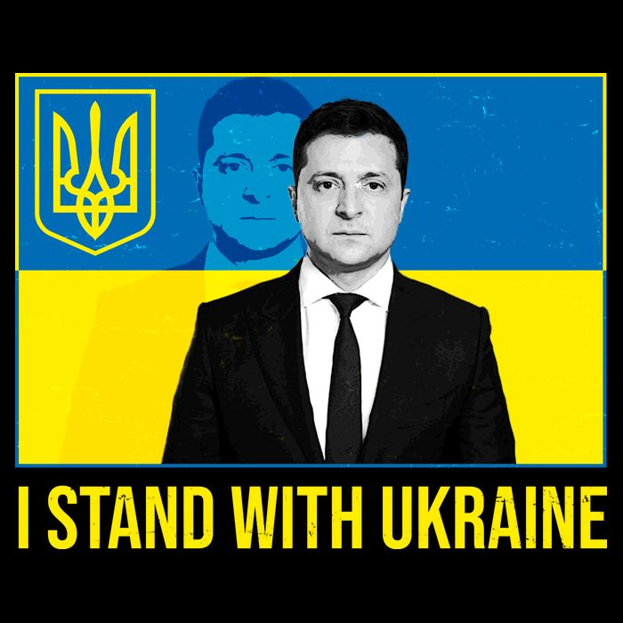 Ukrainian President Zelensky I Stand With Ukraine Poster