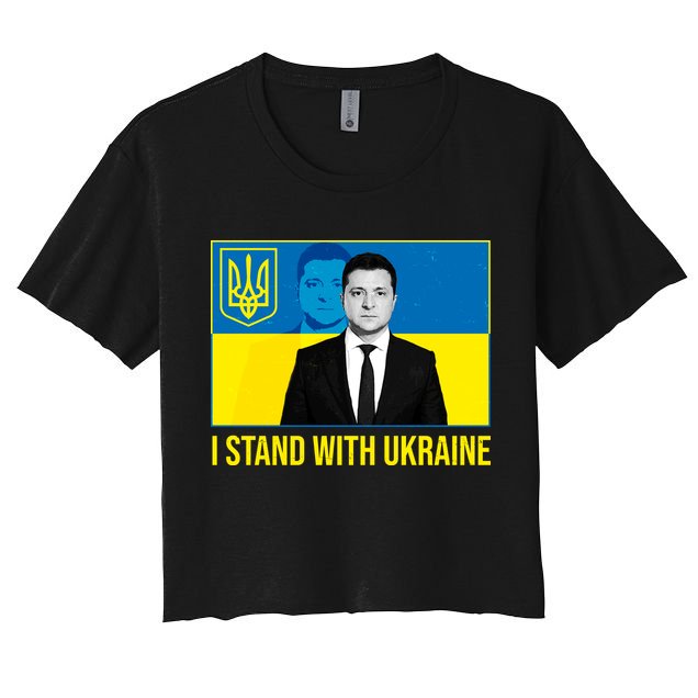Ukrainian President Zelensky I Stand With Ukraine Crop Top