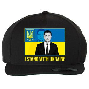 Ukrainian President Zelensky I Stand With Ukraine Wool Snapback Cap