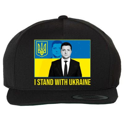 Ukrainian President Zelensky I Stand With Ukraine Wool Snapback Cap