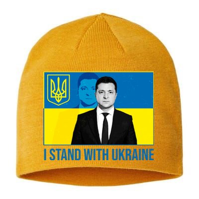 Ukrainian President Zelensky I Stand With Ukraine Sustainable Beanie