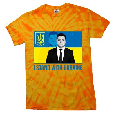 Ukrainian President Zelensky I Stand With Ukraine Tie-Dye T-Shirt