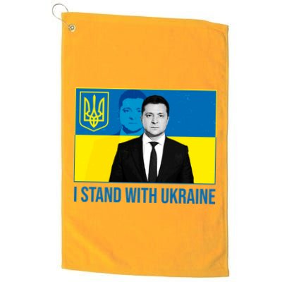Ukrainian President Zelensky I Stand With Ukraine Golf Towel