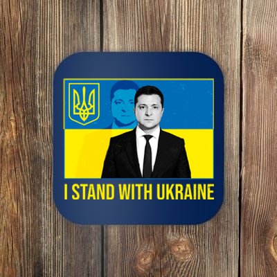 Ukrainian President Zelensky I Stand With Ukraine Coaster