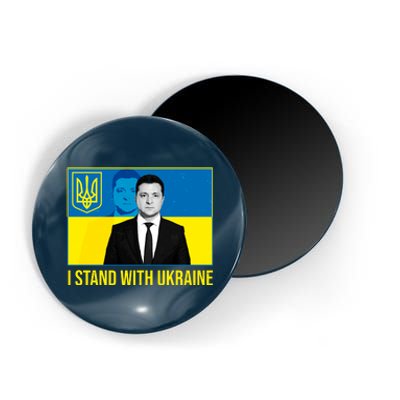 Ukrainian President Zelensky I Stand With Ukraine Magnet