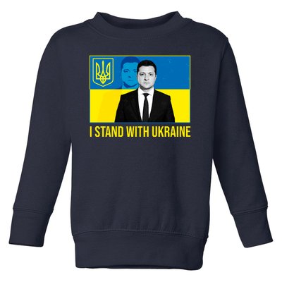 Ukrainian President Zelensky I Stand With Ukraine Toddler Sweatshirt