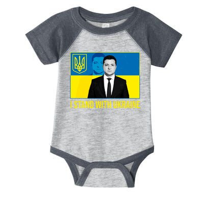 Ukrainian President Zelensky I Stand With Ukraine Infant Baby Jersey Bodysuit