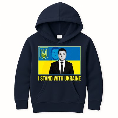 Ukrainian President Zelensky I Stand With Ukraine Kids Hoodie