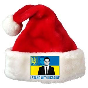 Ukrainian President Zelensky I Stand With Ukraine Premium Christmas Santa Hat