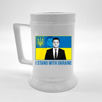 Ukrainian President Zelensky I Stand With Ukraine Beer Stein