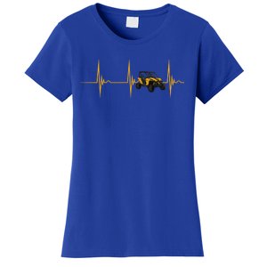 Utv Quad Bike 4x4 Offroad Vehicle Heartbeat Ekg Pulse Sxs Gift Women's T-Shirt