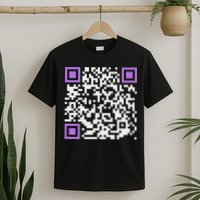 Unique Qr Code With Humorous Hidden Message T-Shirt