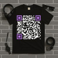 Unique Qr Code With Humorous Hidden Message T-Shirt
