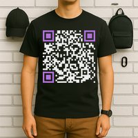 Unique Qr Code With Humorous Hidden Message T-Shirt