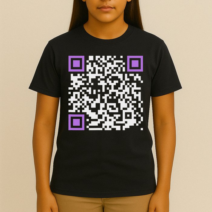 Unique Qr Code With Humorous Hidden Message T-Shirt