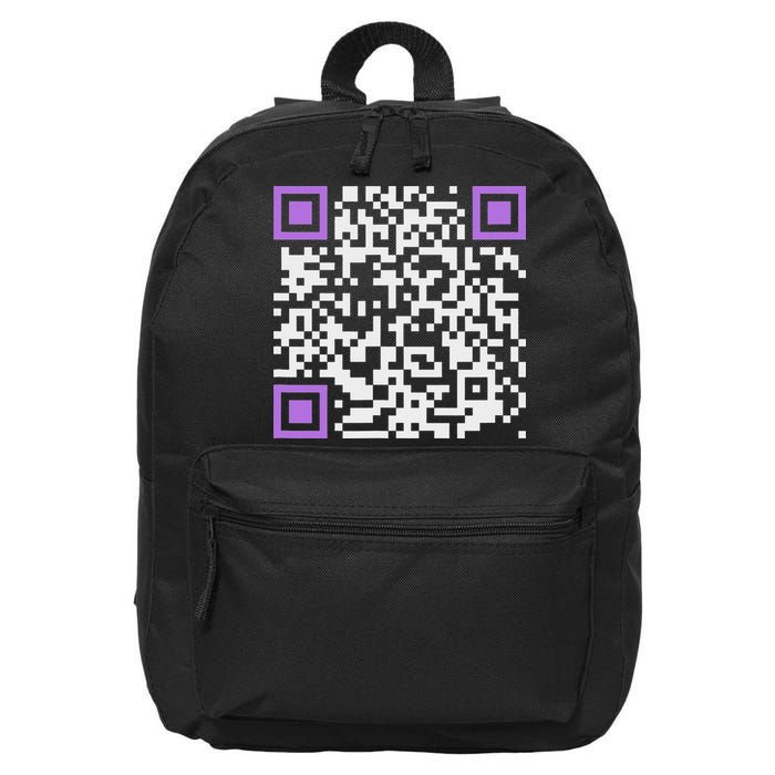 Unique Qr Code With Humorous Hidden Message 16 in Basic Backpack