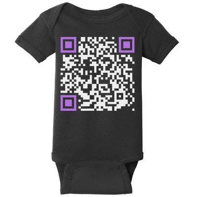 Unique Qr Code With Humorous Hidden Message Baby Bodysuit