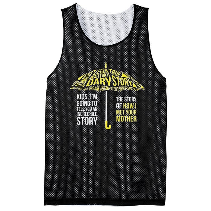 Umbrella Quote Collections How I Met Your Mother Classic Mesh Reversible Basketball Jersey Tank